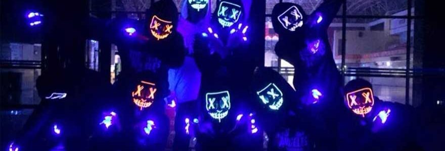 Las mascaras de la Purga con LED perfectas para Halloween