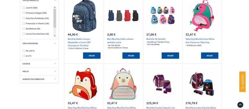 Donde comprar mochilas escolares 